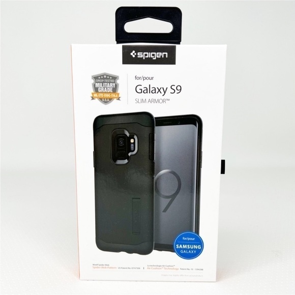 Spigen Samsung Galaxy S9 Slim Armor Black Case New in Box NWT - Picture 1 of 6